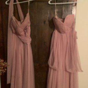 Birdy Gray Bridesmaids gowns, Christina style, Rose quartz, one Large one Small